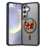 Hus&Auml; magsafe anti&Egrave;oc pentru samsung galaxy s25 &acirc; design butterfly quote, protec&Egrave;ie 360&Acirc;&deg;, belive, negru mat