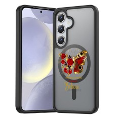 Hus&Auml; magsafe anti&Egrave;oc pentru samsung galaxy s25 &acirc; design butterfly quote, protec&Egrave;ie 360&Acirc;&deg;, belive, negru mat