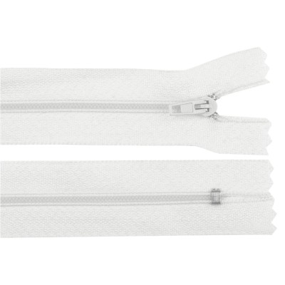 Fermoar spiralat nedetasabil, lungime 40 cm Alb foto