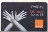 bnk card Romania - Orange - 33+6 $ - 12/03 - RO-ORA-REF-0016-0312