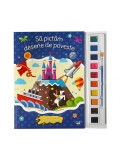 Sa pictam desene de poveste. Carte de colorat cu pensula si acuarele, Litera