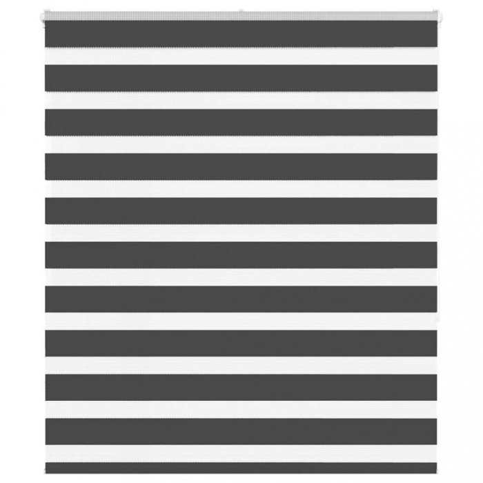 Jaluzea tip zebra neagră lățime țesătură 130,9 cm poliester