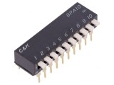 Comutator DIP-SWITCH 10 Secțiuni OFF-ON 0.025A 24VDC