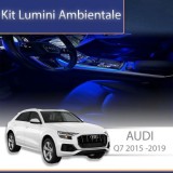 Lumini ambientale Audi Q7 2015-2019 set complet control telefon sau sistem original CarStore Technology