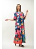 ROCHIE LUNGA CU BUZUNARE MANECA SCURTA TIP CLOPOT SPLENDIDO TALIE UNICA Multicolora