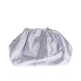 Geanta plic argintie cu strasuri