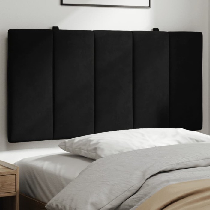 vidaXL Pernă tăblie de pat, Hanko, negru, 100 cm, catifea 374657