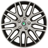 Set 4 Capace Roti 16 inchi (R16) Dakar Gri-Negru, Compatibile Cu Skoda