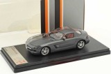Macheta Mercedes benz sls amg 2011 editie limitata matt grey cu elemente transparente si interior rosu scara 1/43