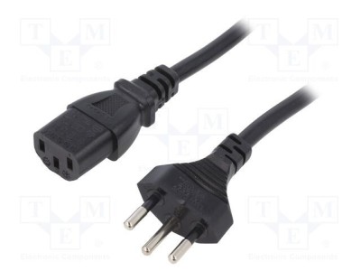 Cablu 3x1mm2 IEC C13 mamă 3m negru 10A LIAN DUNG foto