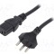 Cablu 3x1mm2 IEC C13 mamă 3m negru 10A LIAN DUNG