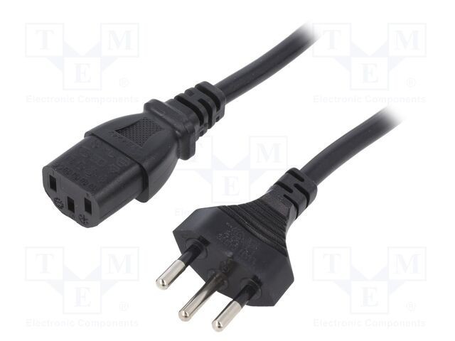 Cablu 3x1mm2 IEC C13 mamă 3m negru 10A LIAN DUNG