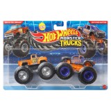 Set 2 masinute Monster Truck, Hot Wheels, 1959 Hi-Tail Hauler si 2017 Ford Raptor, JLV84