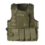 Vestă tactică, v&acirc;nătoare Airsoft CarrierPlate, Multifunctionala, Olive