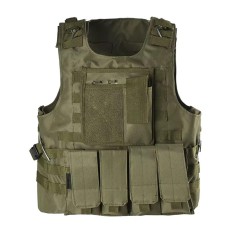 Vestă tactică, v&acirc;nătoare Airsoft CarrierPlate, Multifunctionala, Olive