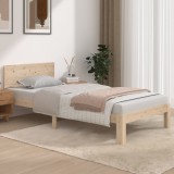 vidaXL Cadru de pat Single 3FT, 90x190 cm, lemn masiv