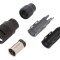 Conector circular tată aurit 2 pini