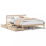 Cumpara ieftin Cadru de pat fara saltea, 120x200 cm, lemn masiv pin