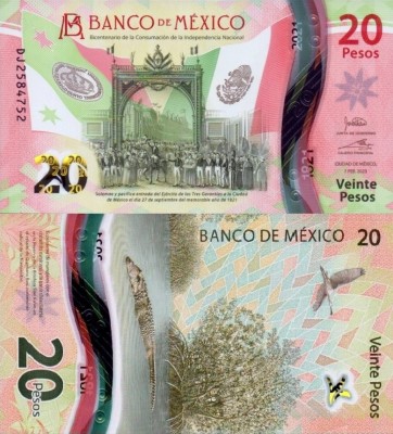 MEXIC 20 pesos 2023 polymer UNC!!! foto