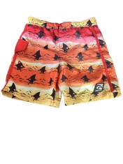 Pantaloni scurti de baie, marimea 5-6 ani , culoarea galben cu portocaliu