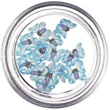 Cumpara ieftin Fluturași turcoaz-albi, felii - Fimo Nail Art, INGINAILS