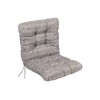 Perna Scaun cu Spatar Alb/Gri 50x100 cm, Umplutura Spuma, Sistem Prindere, Bumbac/Poliester