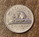 C50 - Moneda foarte veche - Canada - 5 centi - 1975
