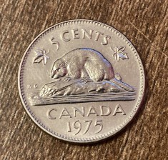 C50 - Moneda foarte veche - Canada - 5 centi - 1975