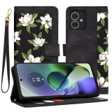 Husa personalizata fete Motorola Moto G54 Techsuit FlipCraft, negru