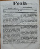 Foaia pentru minte , inima si literatura , nr. 22 , 1863 , Brasov , D. Petrino