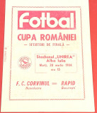Program meci fotbal CORVINUL HUNEDOARA-RAPID BUCURESTI(Cupa Romaniei 20.03.1984)