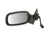 Oglinda usa exterioara Opel Astra F, 1994-2002, partea Stanga, reglare electrica; carcasa neagra; incalzit; sticla asferica; geam cromat, Aftermarket