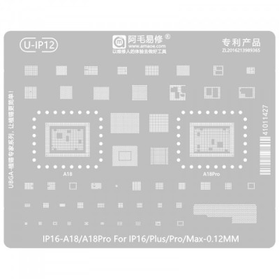 Sita BGA Amaoe U-IP12 pentru Apple iPhone 16 Series, CPU / Baseband / IC foto
