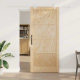 Ușa glisantă cu set de accesorii 93x211 cm din lemn masiv de pin