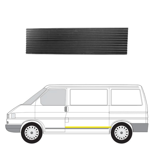 Segment reparatie podea Volkswagen Transporter (T4)/Caravelle/Multivan, 07.1990-03.2003, montare spate, in compartiment bagaje; lungime 1500, latime