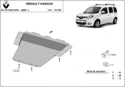 Scut motor metalic Renault Kangoo 2008-2021 foto