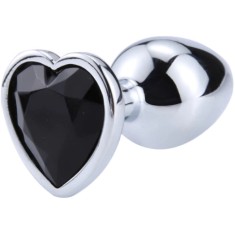 Dildo metalic Rosy Small Heart Black Diamond