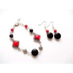 set onix si howlite rosu 37564