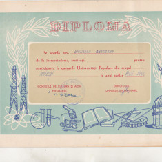 bnk div Diploma Universitatea Populara Ploiesti 1966