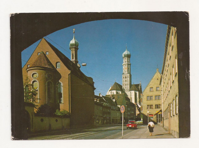 FG2 - Carte Postala - GERMANIA - Augsburg, Milchberg und St. Ulrich, 1989