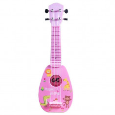 Chitara special creata pentru copii, roz, 44cm