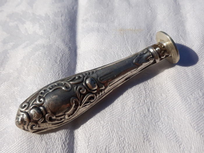 SIGILIU argint BIEDERMEIER 1850 FRANTA de colectie SPLENDID patina MINUNATA rar