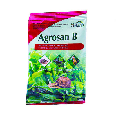 Agrosan B 40 gr moluscocid (melci, limacsi, gastropode) foto