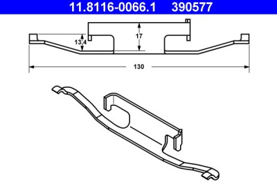 ATE 11.8116-0066.1 Arc, etrier frana foto
