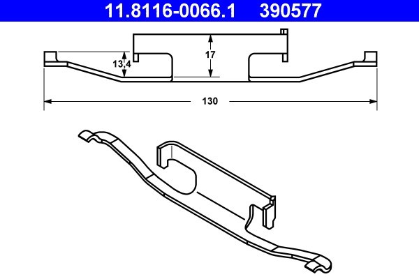 ATE 11.8116-0066.1 Arc, etrier frana