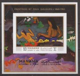 MANAMA 1972 PICTURA GAUGUIN ( colita nedantelata ) MNH, Nestampilat