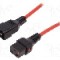 Cablu alimentare AC, 2m, 3 fire, culoare ro&amp;#351;u, IEC C19 mama, IEC C20 tata, IEC LOCK - IEC-PC1402