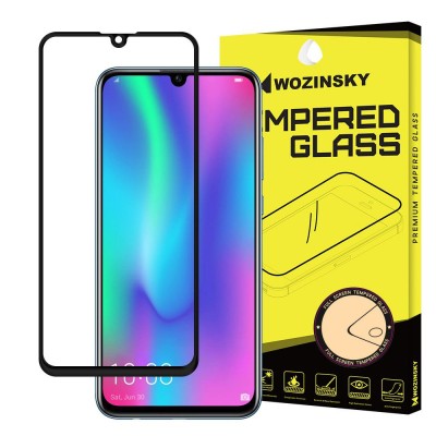 Folie Protectie Ecran WZK pentru Samsung Galaxy A40 A405, Sticla securizata, Full Face, Full Glue, Neagra foto