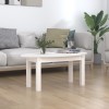 Gossi masuta de cafea, alb, 80x40x35 cm, lemn masiv de pin