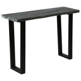 Cumpara ieftin Consolă din lemn masiv de Mindi, 110x35x75 cm, gri